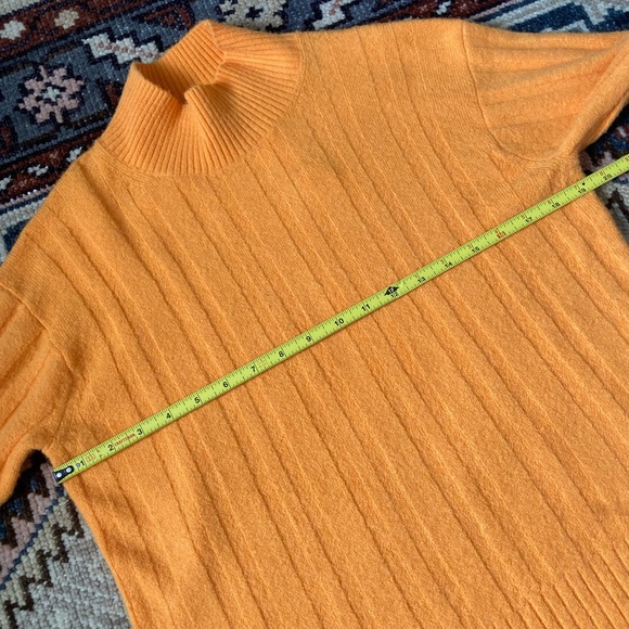 [J.Crew] NWT Ribbed Mockneck Sweater In Supersoft Yarn XS Orange - Picture 4 of 7